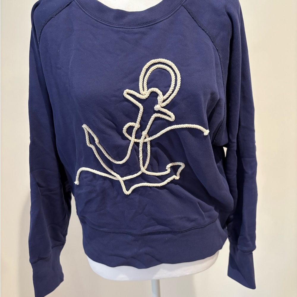 J. Crew Deep Blue Nautical Sweatshirt